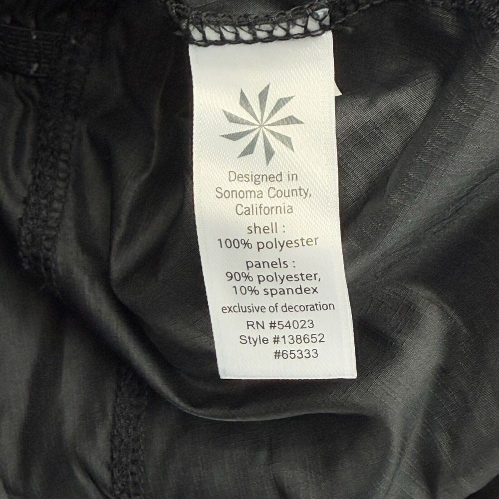 ATHLETA Womens XXS Black Lightweight‎ Windbreaker Jacket Full Zip Vented Pockets - Picture 3 of 7
